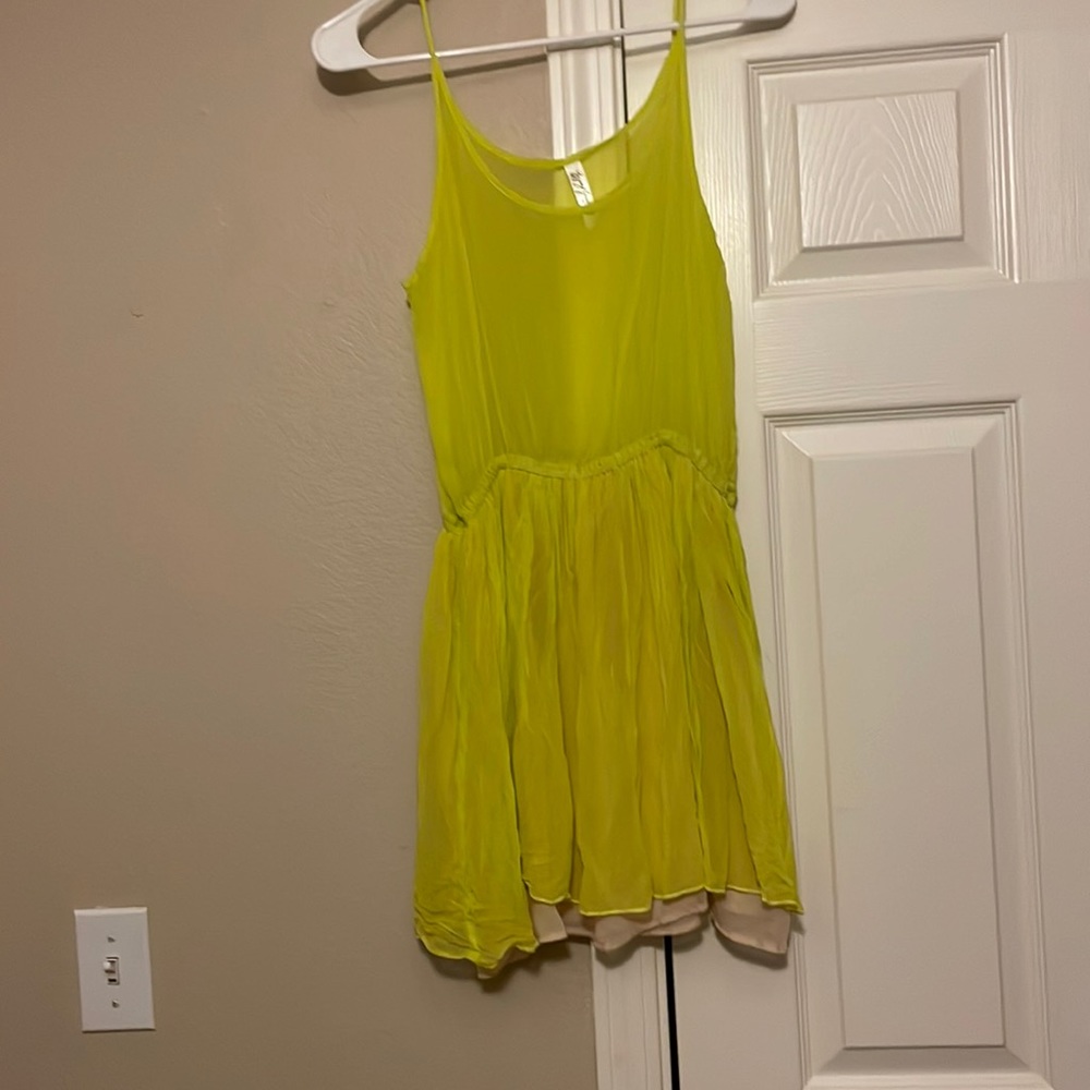 Gypsy Junkies neon green yellow dress